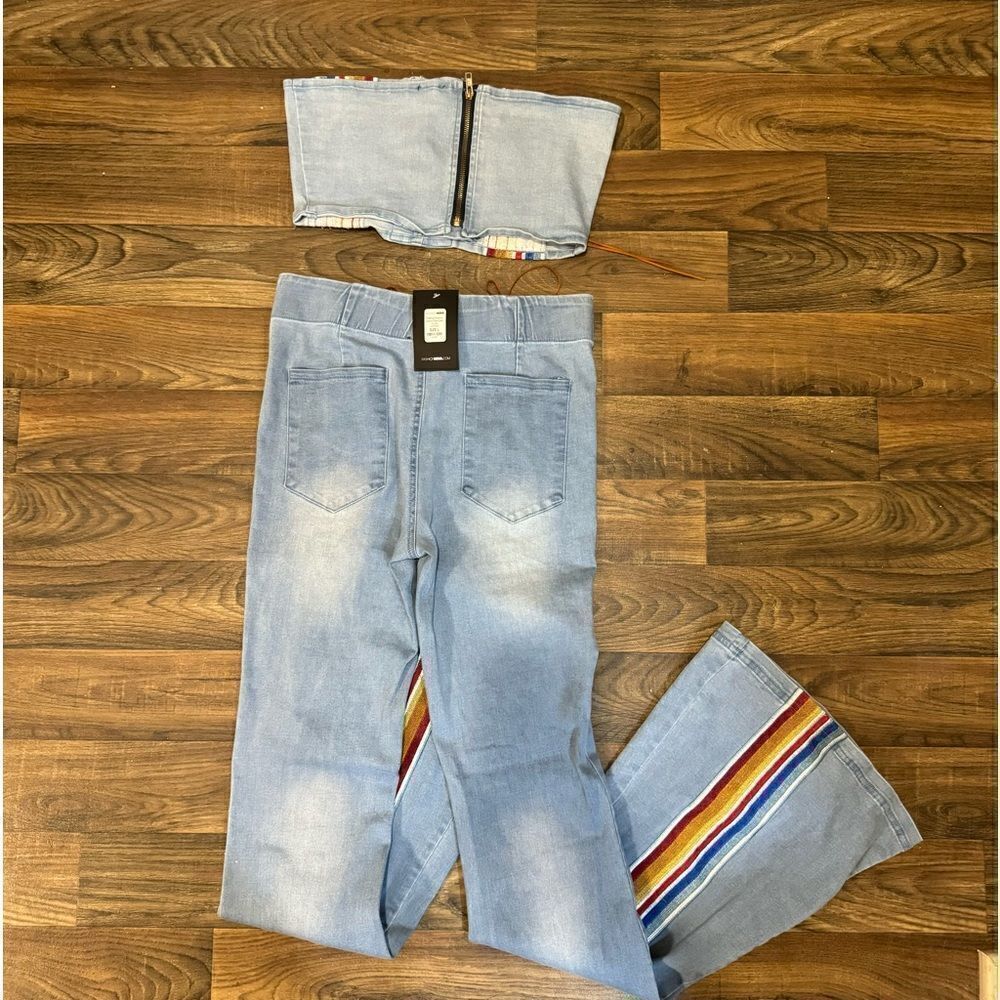 FN Feeling Groovy Denim Pant Set - Picture 4 of 4